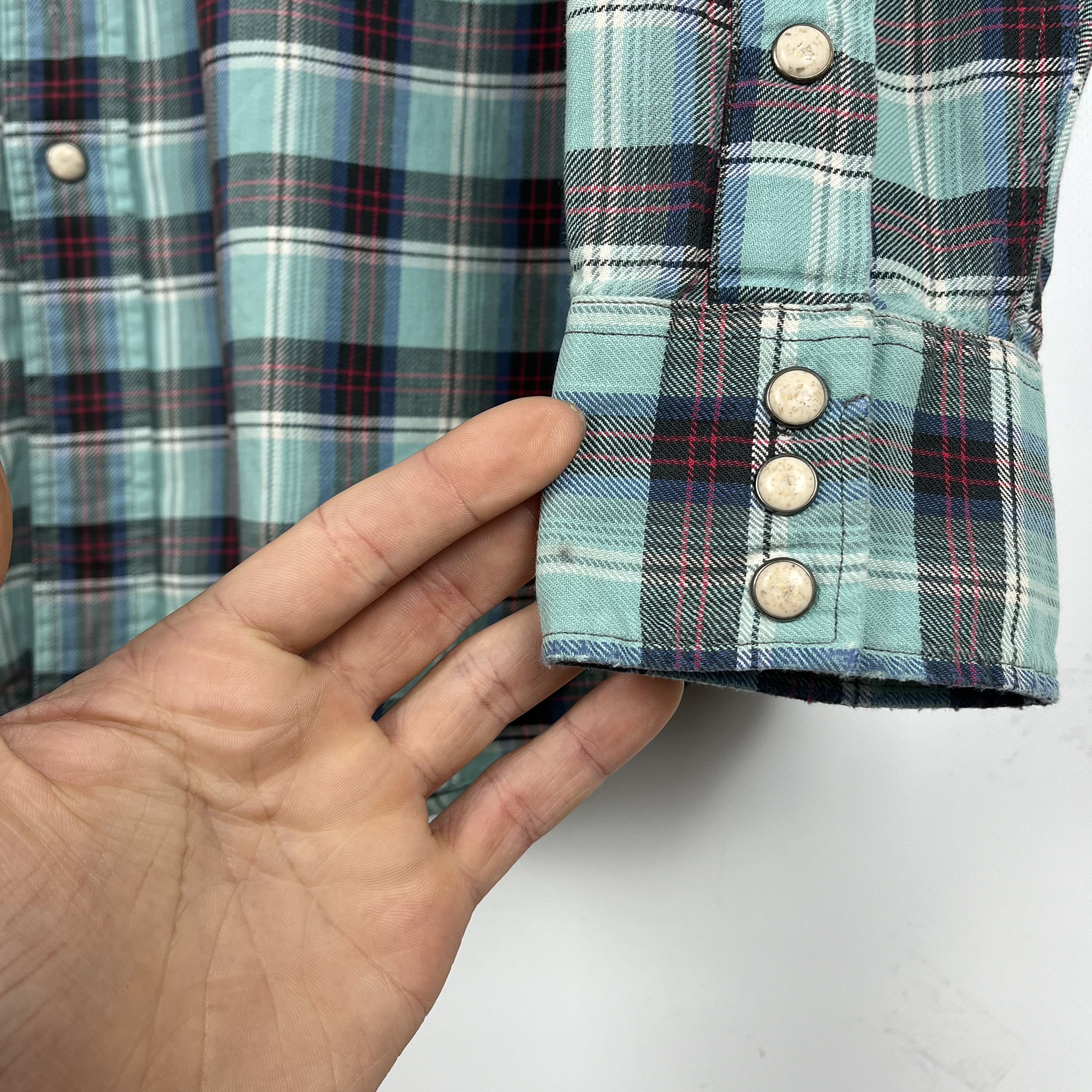 RRL Ralph Lauren RRL Ralph Lauren Western Checkered Long Sleeve Shirt Size US XL / EU 56 / 4 - 15 Thumbnail