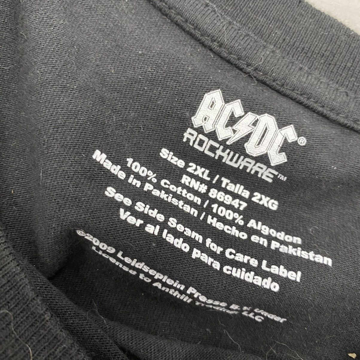 AC/DC × Band Tees × Vintage Vtg Y2K ACDC Black Ice Gothic AOP Double Sleeve Tee Grunge Size US XXL / EU 58 / 5 - 7 Thumbnail