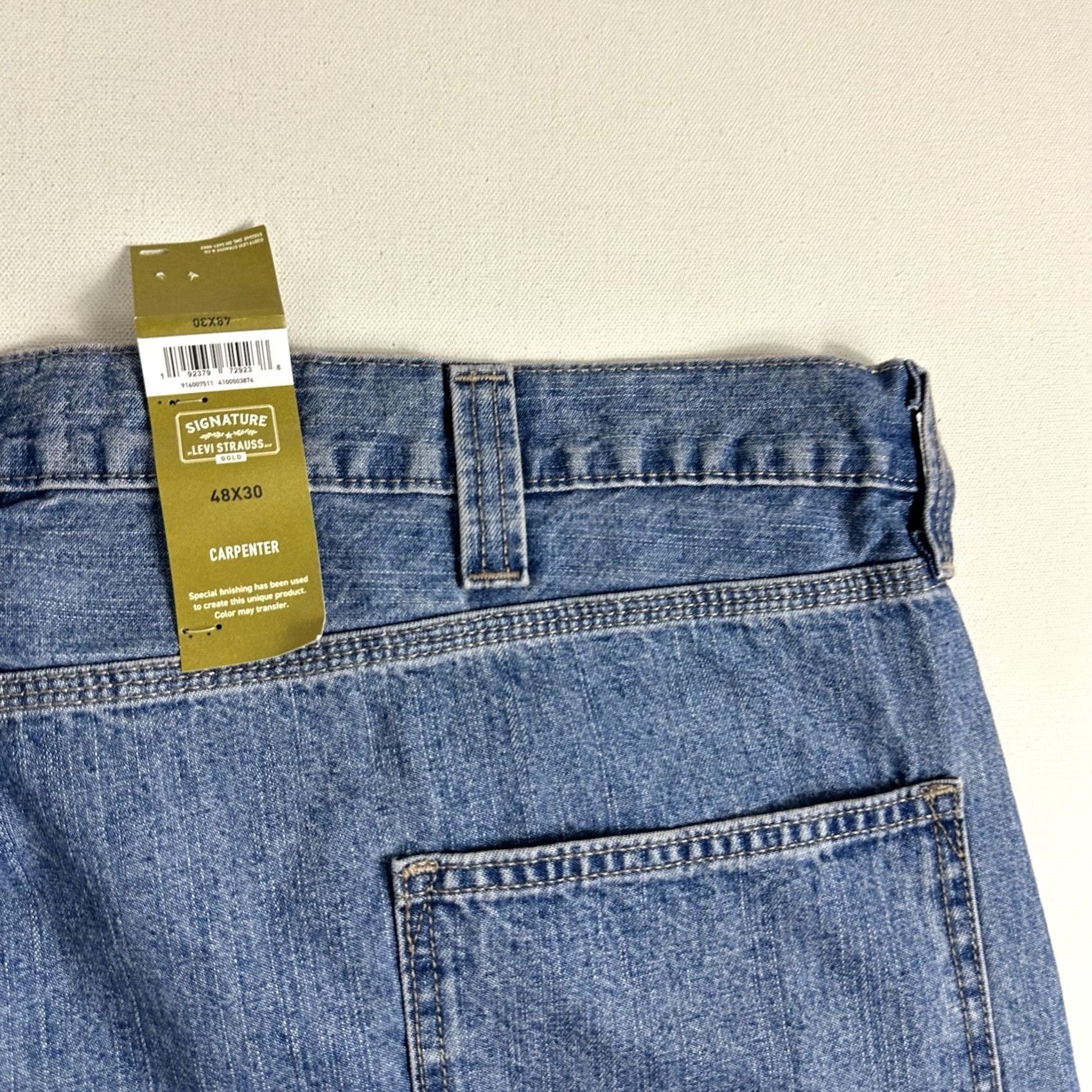 Levi's Levi's Signature Carpenter Jeans Mens 48 x 30 Denim Regular Size 48 Blue Denim Work Jeans Mens Size US 32 / EU 48 - 7 Thumbnail