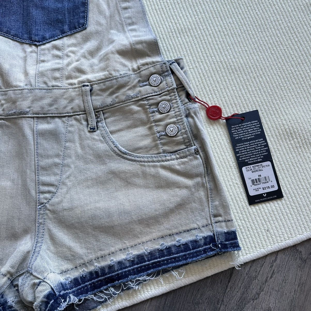 True Religion True Religion Light Spectrum Denim Overall Shorts Size 26" / US 2 / IT 38 - 5 Thumbnail