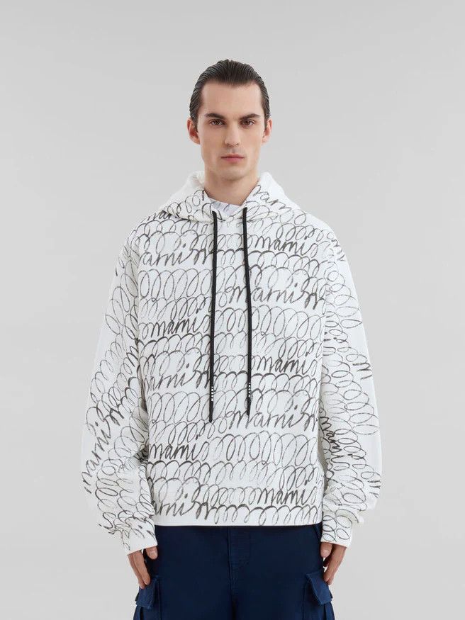 Marni o1w1db10625 Organic Cotton Hoodie in White Size US S / EU 44-46 / 1 - 2 Thumbnail