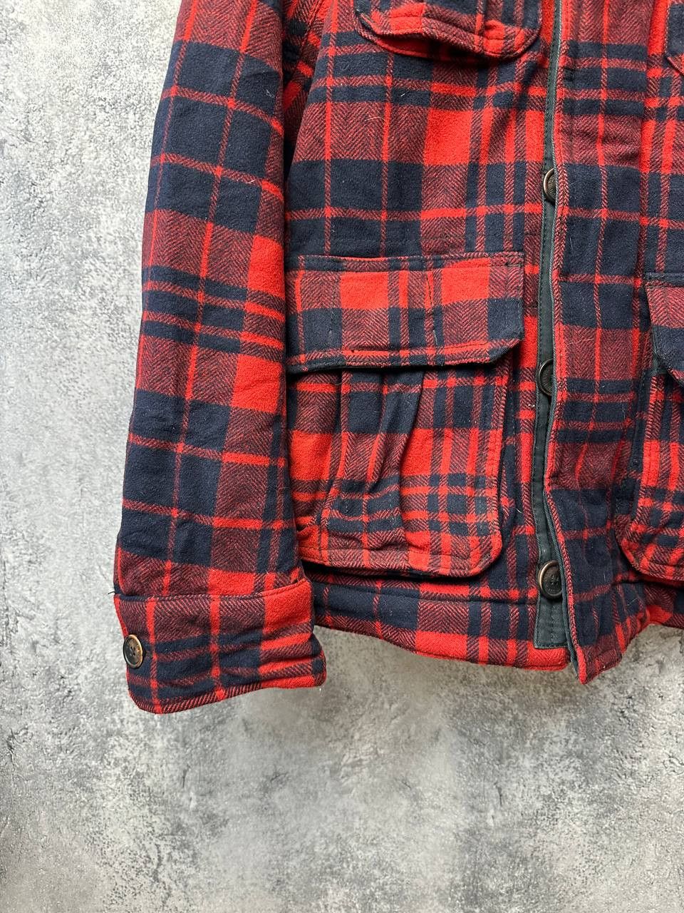 Abercrombie & Fitch Vintage Plaid Wool Barn Jacket