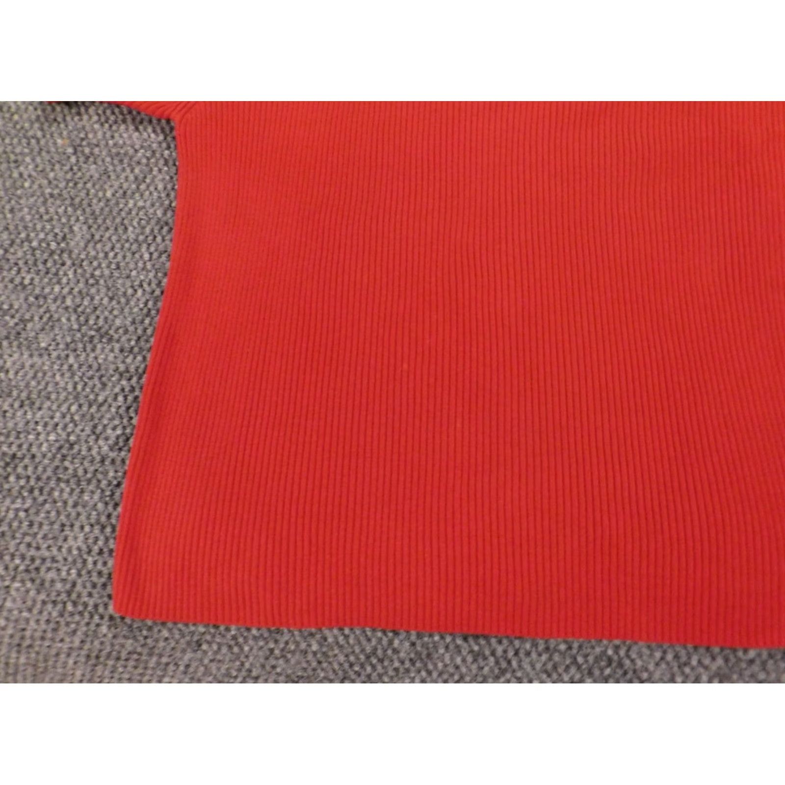 Vintage Dressbarn Blouse Shirt Womens 1X plus Red Stretch pullover Crew Neck 3/4 Sleeve Casual Solid Acrylic Cotton Rayon Ruffle Basic Regular Size M / US 6-8 / IT 42-44 - 6 Thumbnail