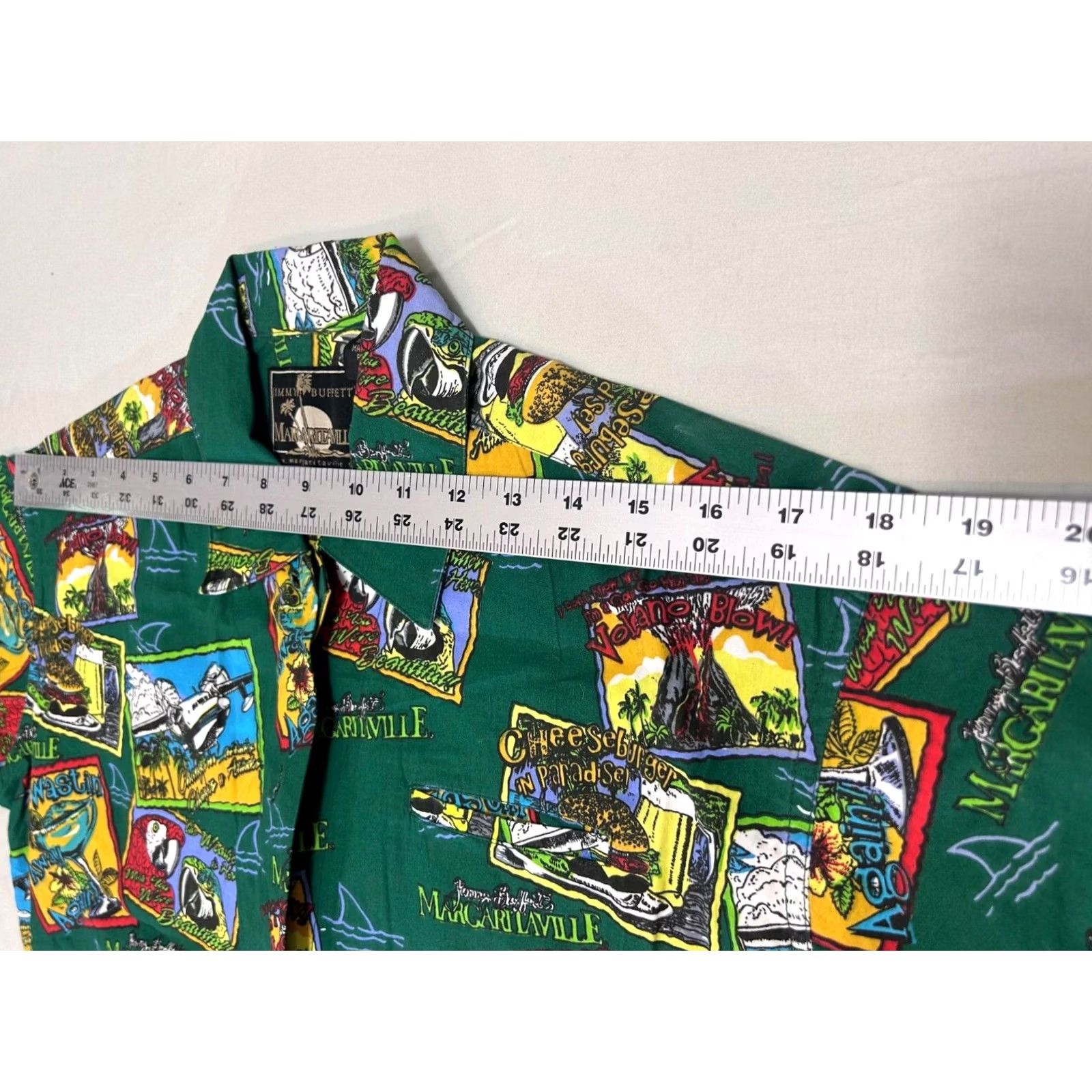 Vintage Margaritaville Womens Button Down Hawaiian Shirt Medium Green Shirt Size M / US 6-8 / IT 42-44 - 5 Thumbnail