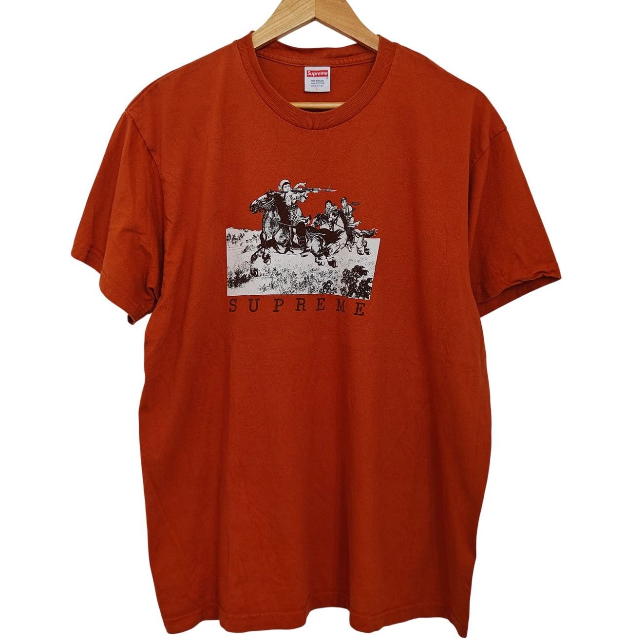 Supreme Supreme Orange Horse Riders Graphic Tee Made in USA Large Size US L / EU 52-54 / 3 - 1 Thumbnail