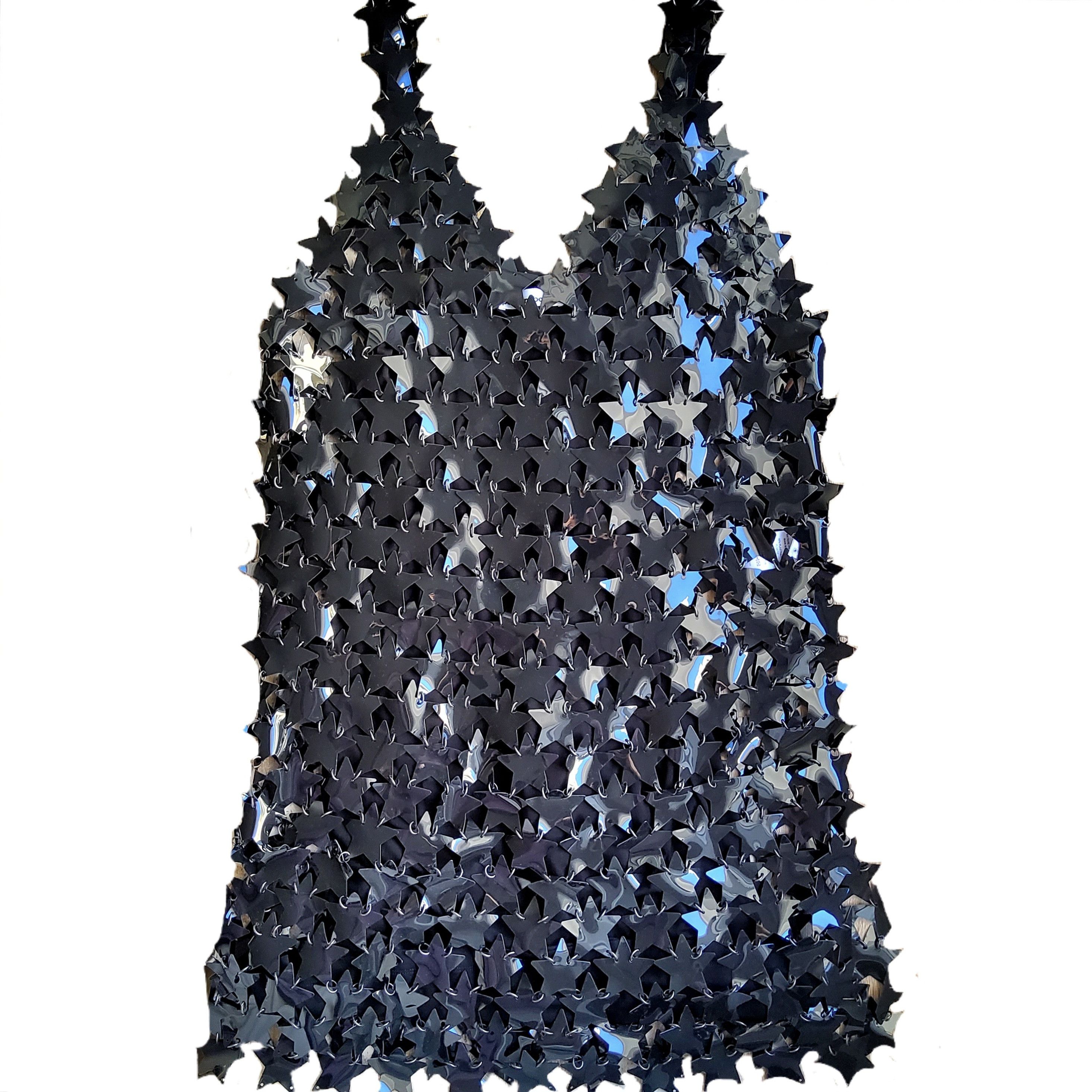 Paco Rabanne Paco Rabanne FW 2019 star chainmail shift mini dress Size XL / US 12-14 / IT 48-50 - 2 Thumbnail