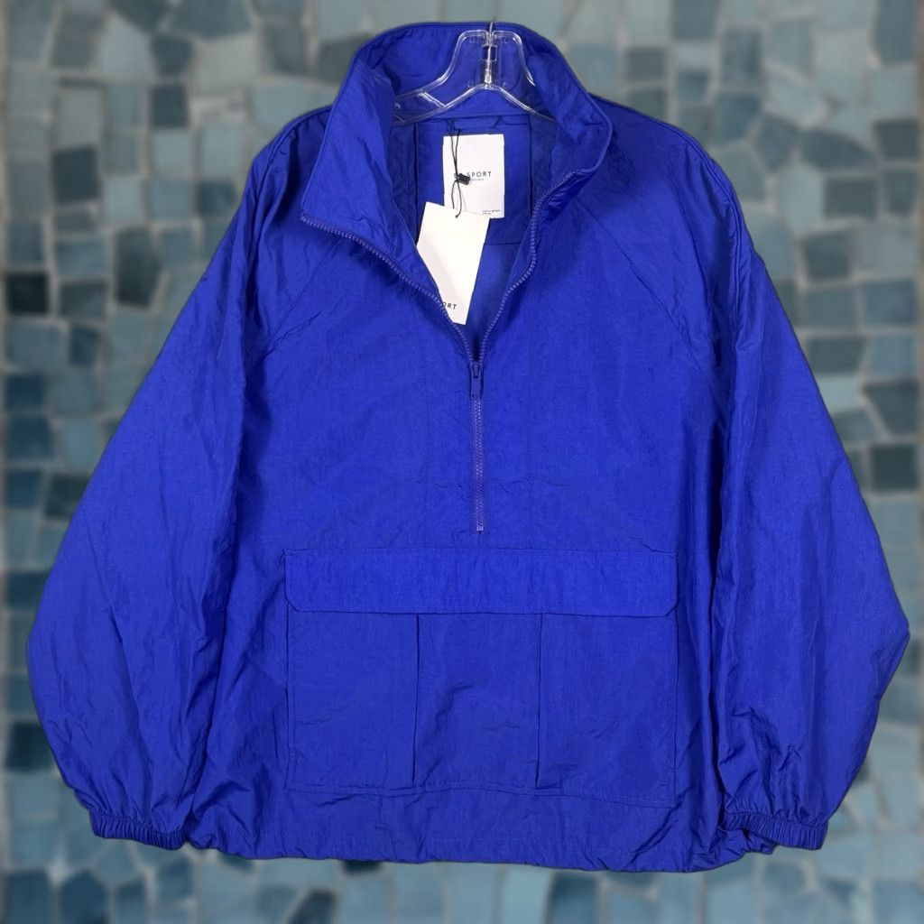 Banana Republic Banana Republic Jacket Womens L Sport Windbreaker Anorak Packable Wind Water Res Blue Regular Size Size L / US 10 / IT 46 - 1 Thumbnail