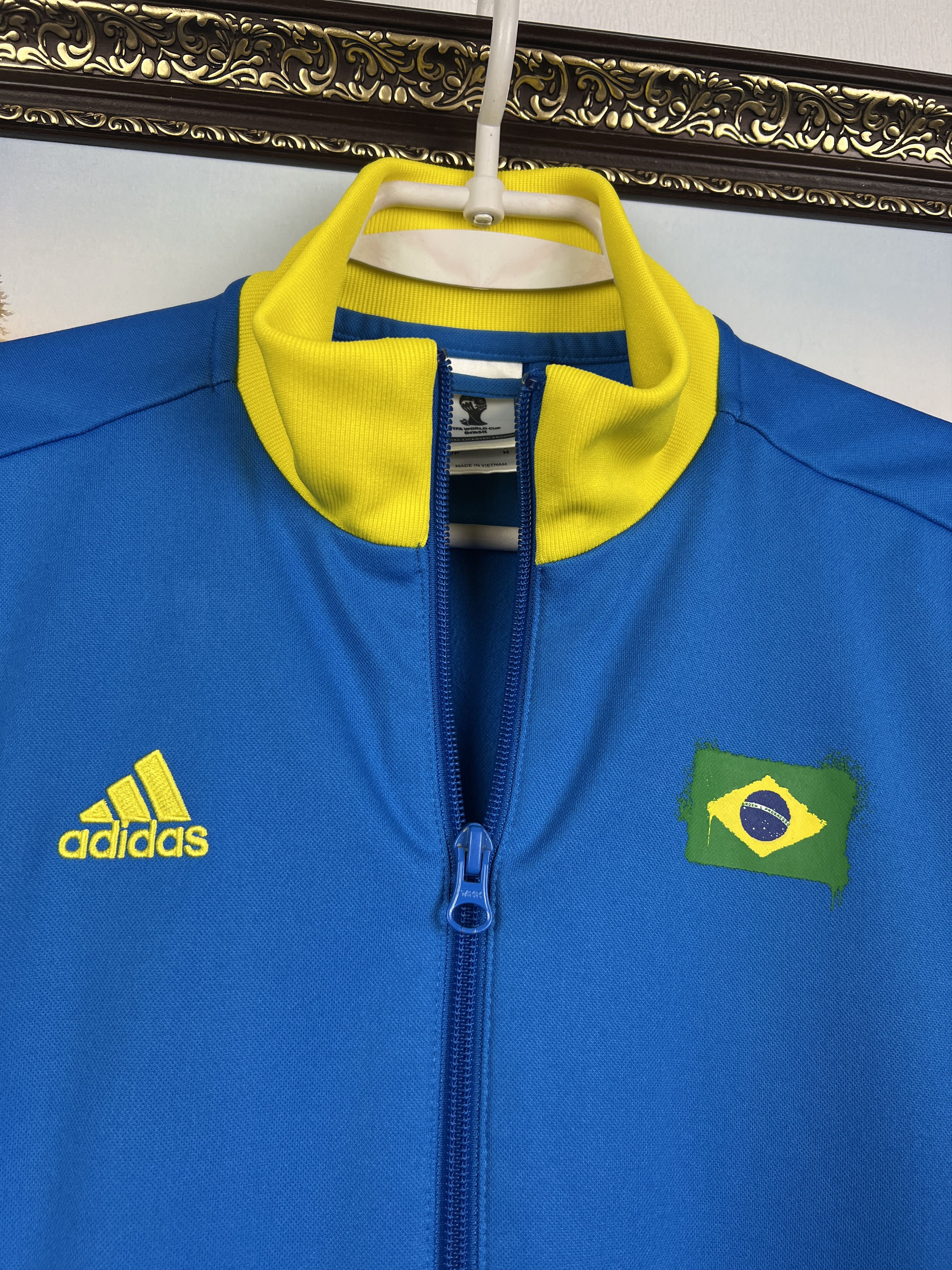 Adidas Brazil World Cup Jacket Football Track Top National Team Size US S / EU 44-46 / 1 - 3 Thumbnail