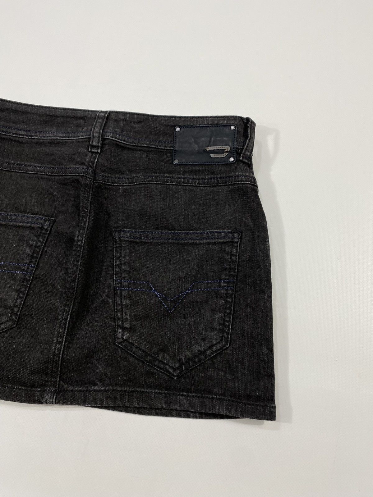 Diesel Diesel Stonewashed Black Avant Garde Stretch Mini Skirt Size 28" / US 6 / IT 42 - 12 Thumbnail