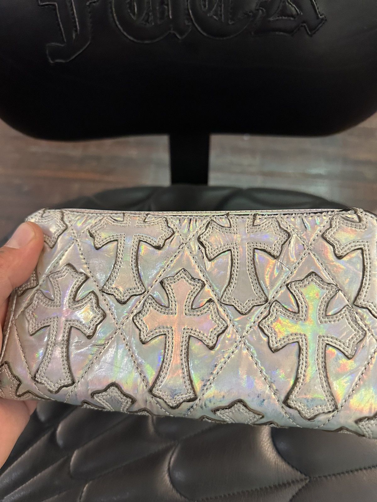 Chrome Hearts Chrome Hearts METALLIC LSD ACID CROSS PATCH WALLET Size ONE SIZE - 4 Thumbnail