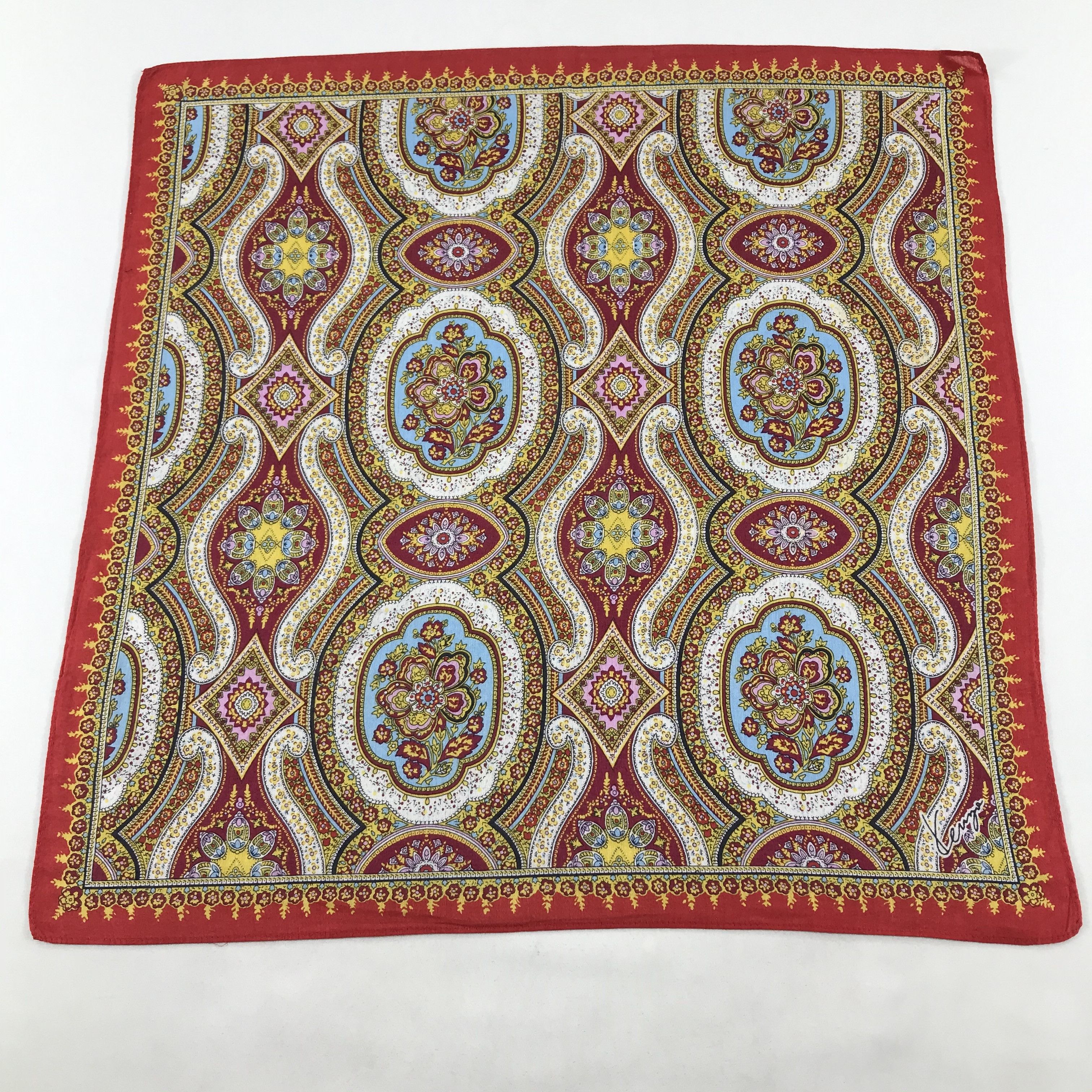 Japanese Brand × Kenzo × Vintage Kenzo Paisley Handkerchief Neckerchief Bandana H27 Size ONE SIZE - 1 Thumbnail