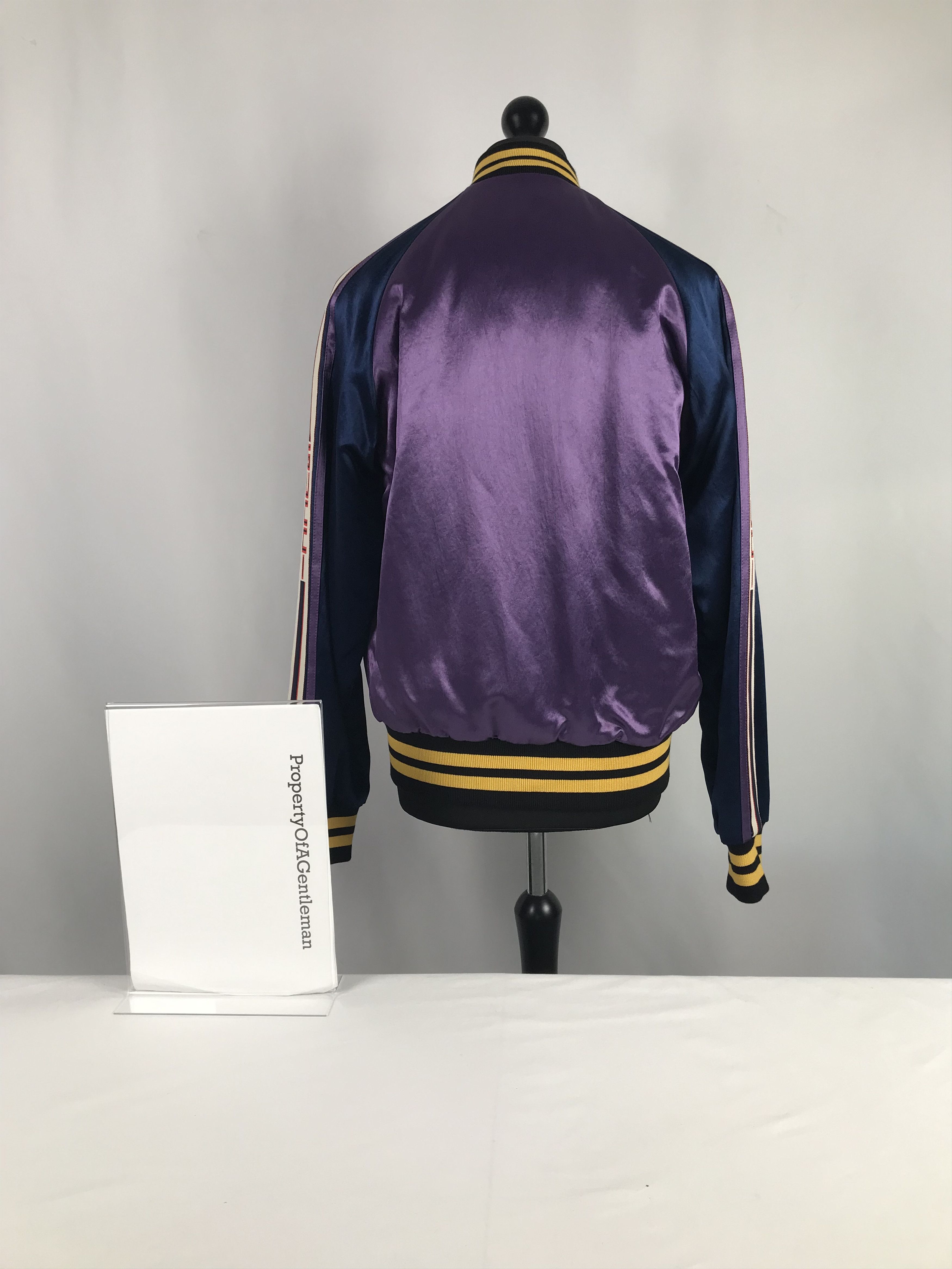 Gucci Gucci Silk Purple Dog & Cat Bomber Jacket Size US L / EU 52-54 / 3 - 5 Thumbnail
