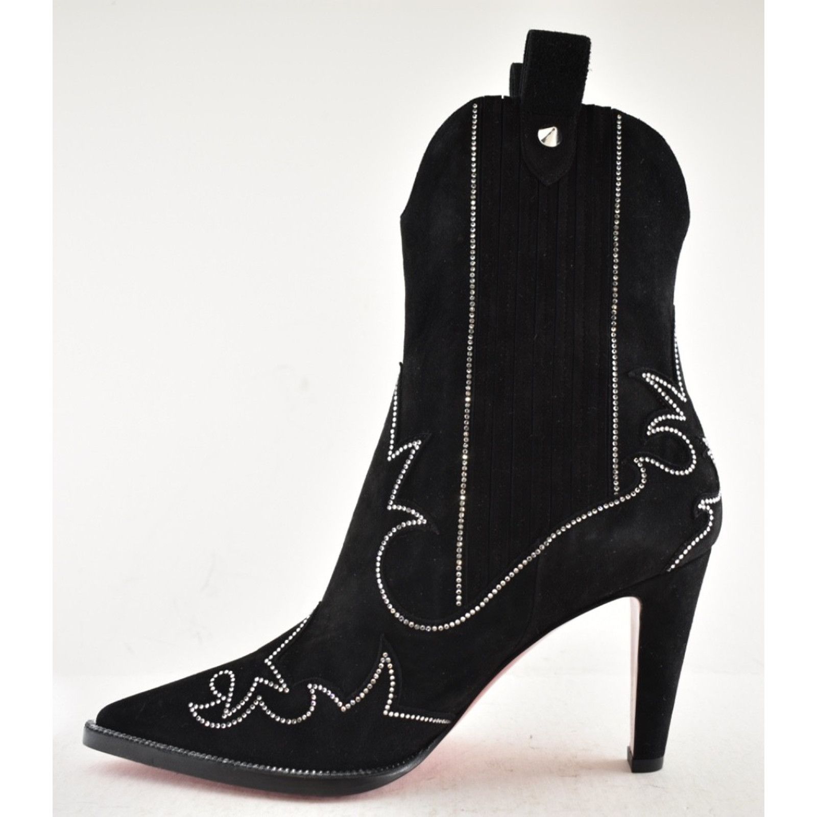 Christian Louboutin Christian Louboutin Santigag Strass 85 Black Suede Boot 40 Size US 10 / IT 40 - 17 Thumbnail