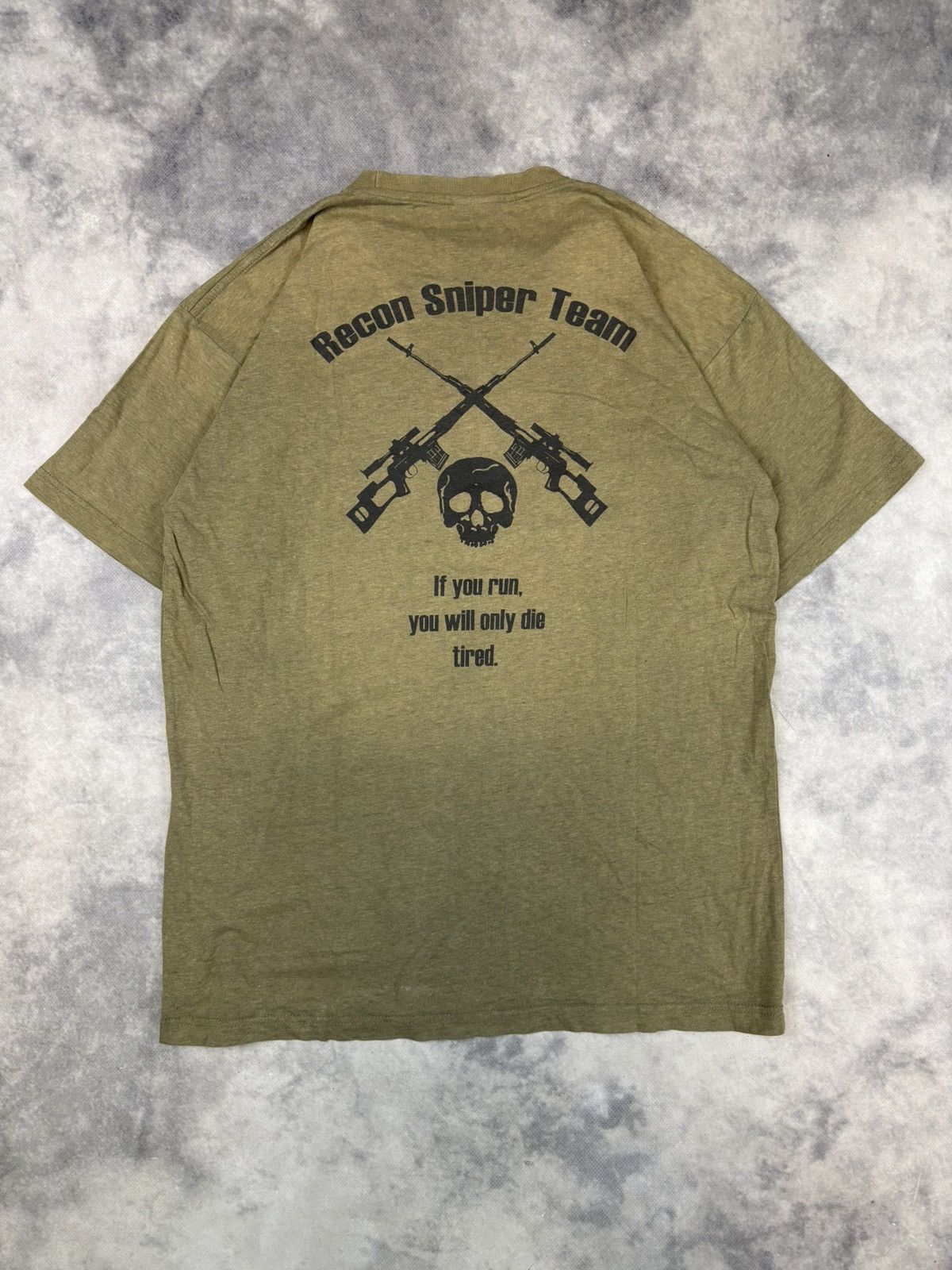 Vintage Sniper Team T shirt army military humor parody skull y2k 90s Size US L / EU 52-54 / 3 - 1 Thumbnail