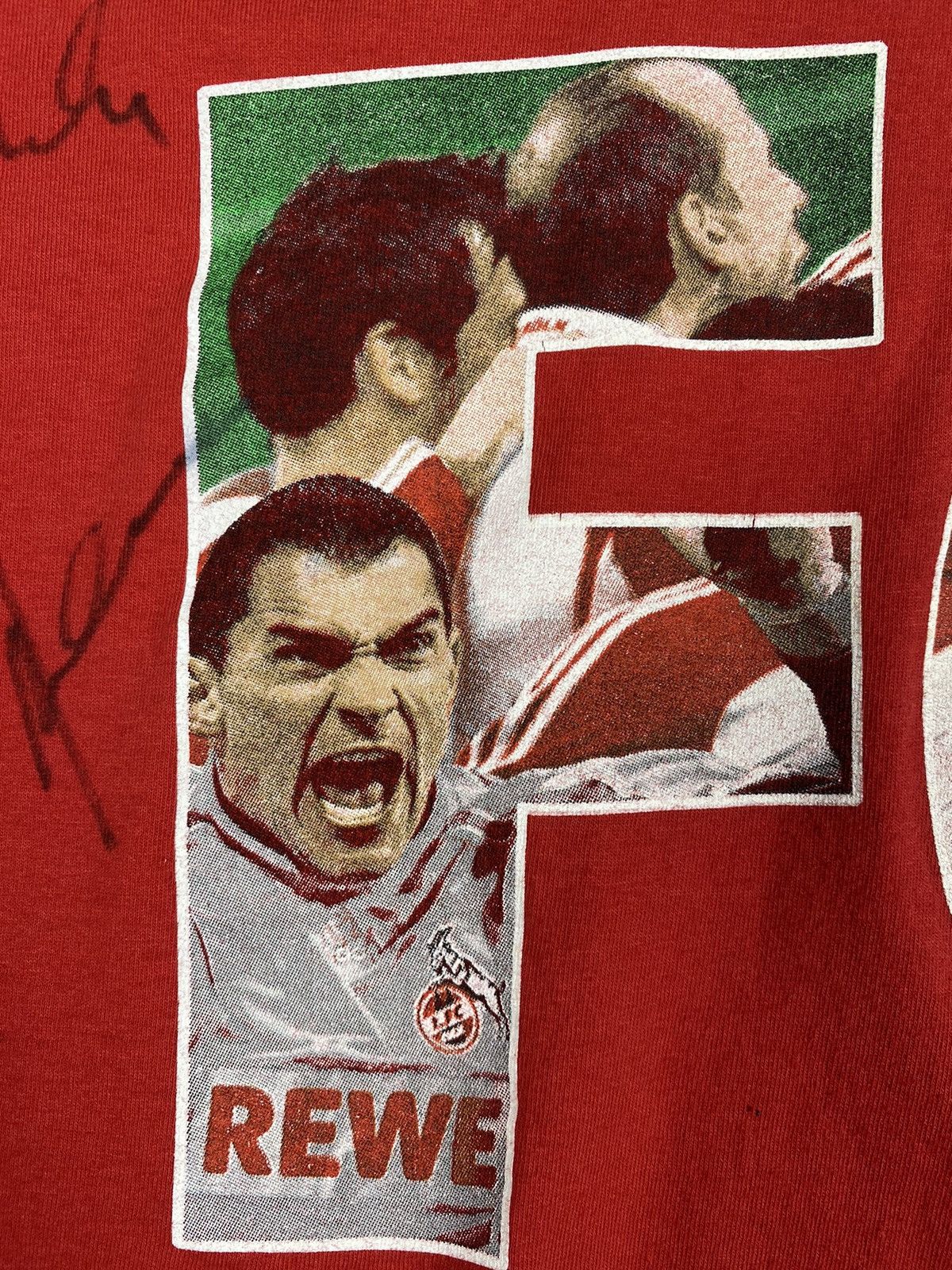 Vintage Vintage 1.FC Köln Aufstieg 2008 Autograph Tee T Shirt Size US L / EU 52-54 / 3 - 6 Thumbnail