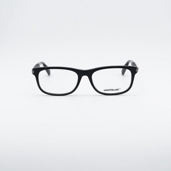 Montblanc Montblanc MB0036O 005 Eyeglasses Black 56mm Rectangle Frame Size ONE SIZE - 2 Thumbnail