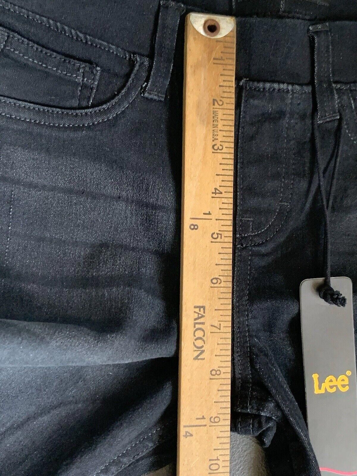Lee NWT Lee Black Straight Leg Jeans Sz L Super Stretch Pull On Size 36" / US 14 / IT 50 - 7 Thumbnail