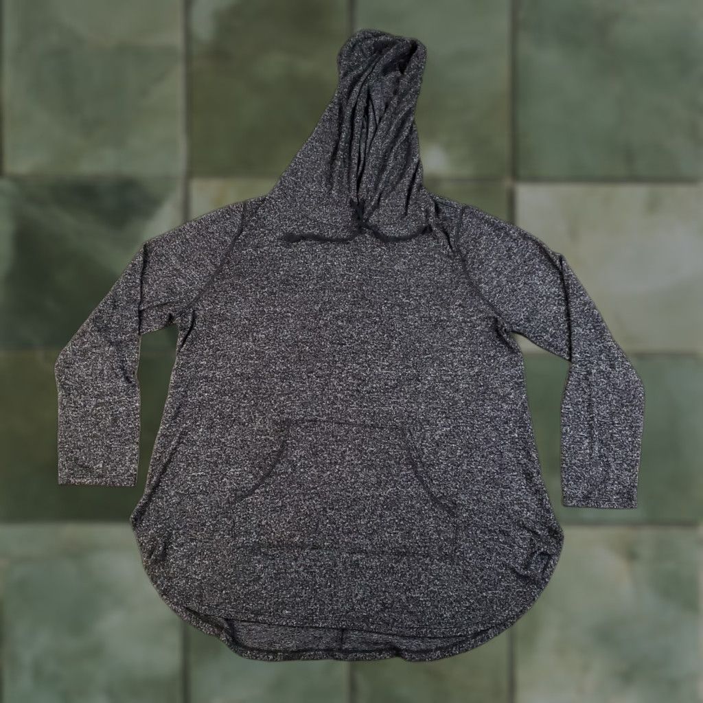 Vintage Lane Bryant Hoodie Womens Size 14 Dark Gray Hooded Pullover Lightweight Stretch Shirt? Size XL / US 12-14 / IT 48-50 - 1 Thumbnail