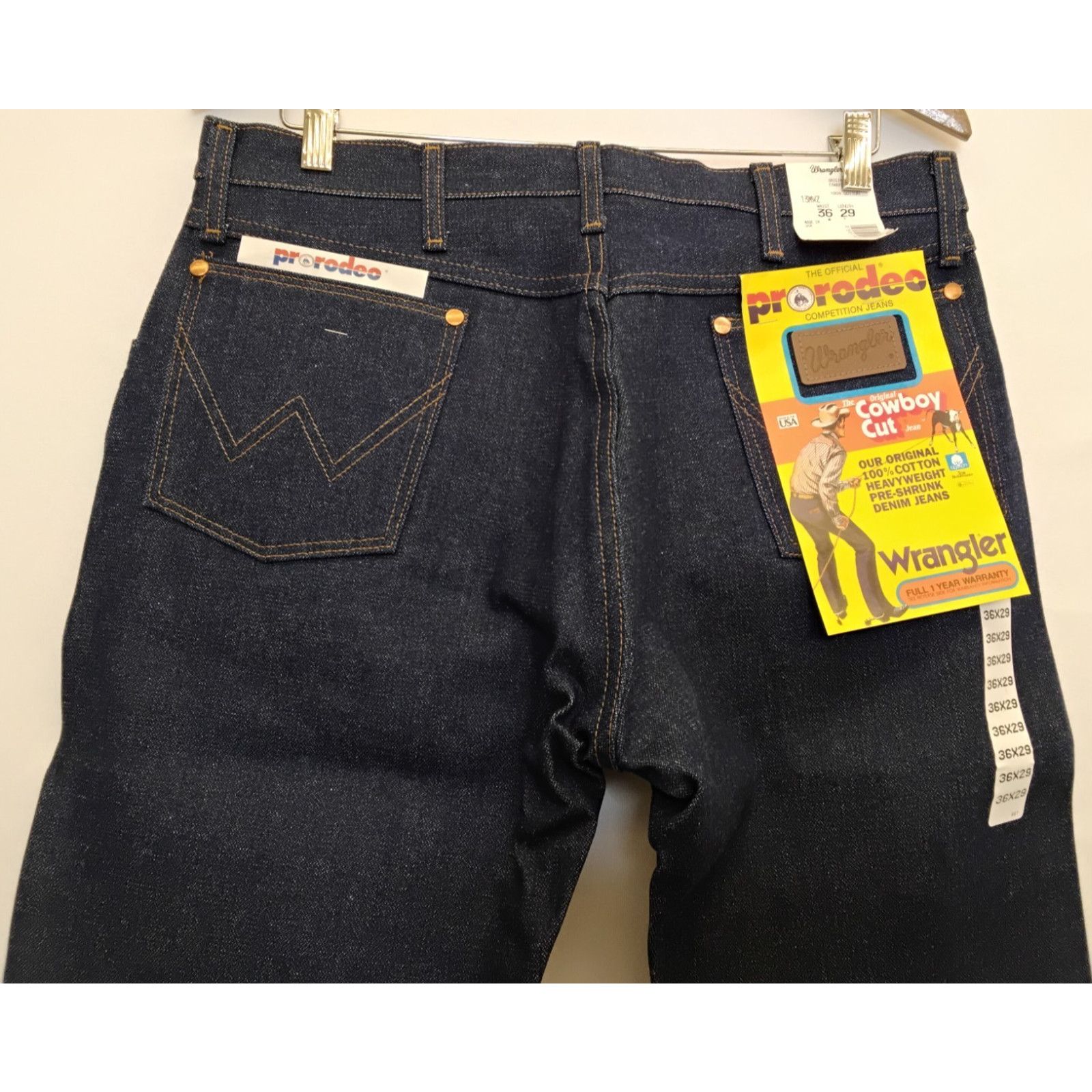 Wrangler Wrangler Pro Rodeo Cowboy Cut Jean Men's 36x29 Deadstock USA Size US 36 / EU 52 - 4 Thumbnail