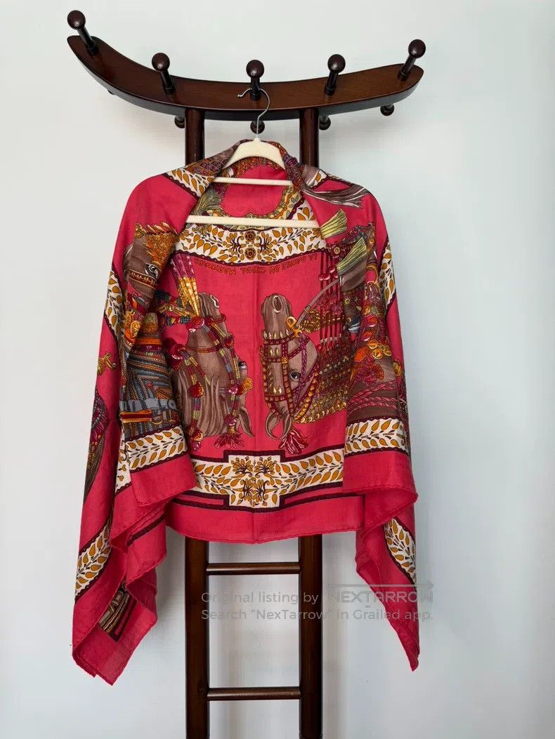 Hermes Hermes size 140*140 Stole Shawl, Size 140*140, Cashmere and Size ONE SIZE - 3 Thumbnail