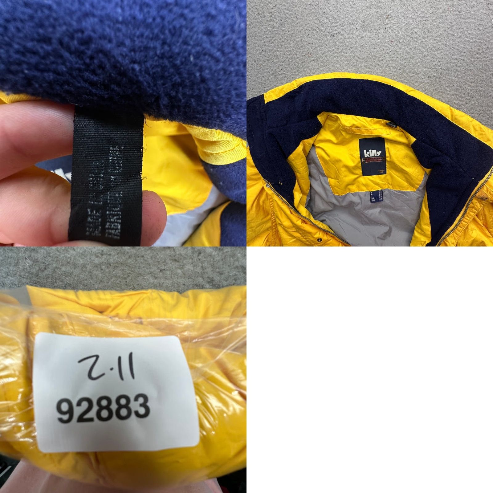 Equipment Killy Recco Jacket Mens Large Yellow Hooded Polyester Ski 44 Regular Parka Jacket Accessories Size US L / EU 52-54 / 3 - 11 Thumbnail