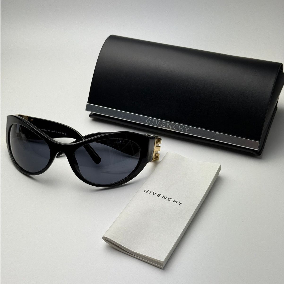 Givenchy BRAND NEW Givenchy GV40073I 01A Shiny Black/Gold/Grey Unisex Size ONE SIZE - 13 Thumbnail