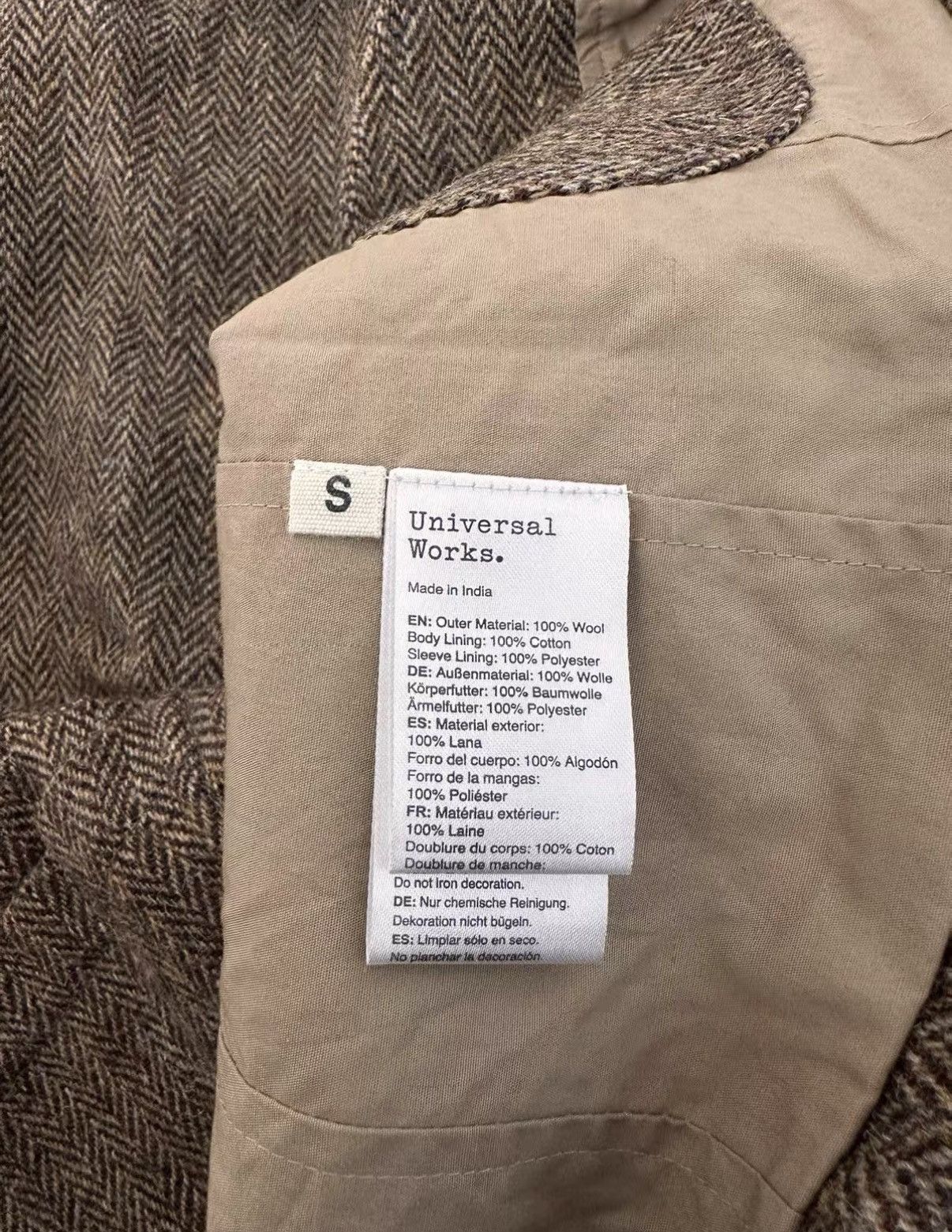 Universal Works Universal Works Harris Tweed 100% wool tweed suit jacket Size US S / EU 44-46 / 1 - 4 Thumbnail