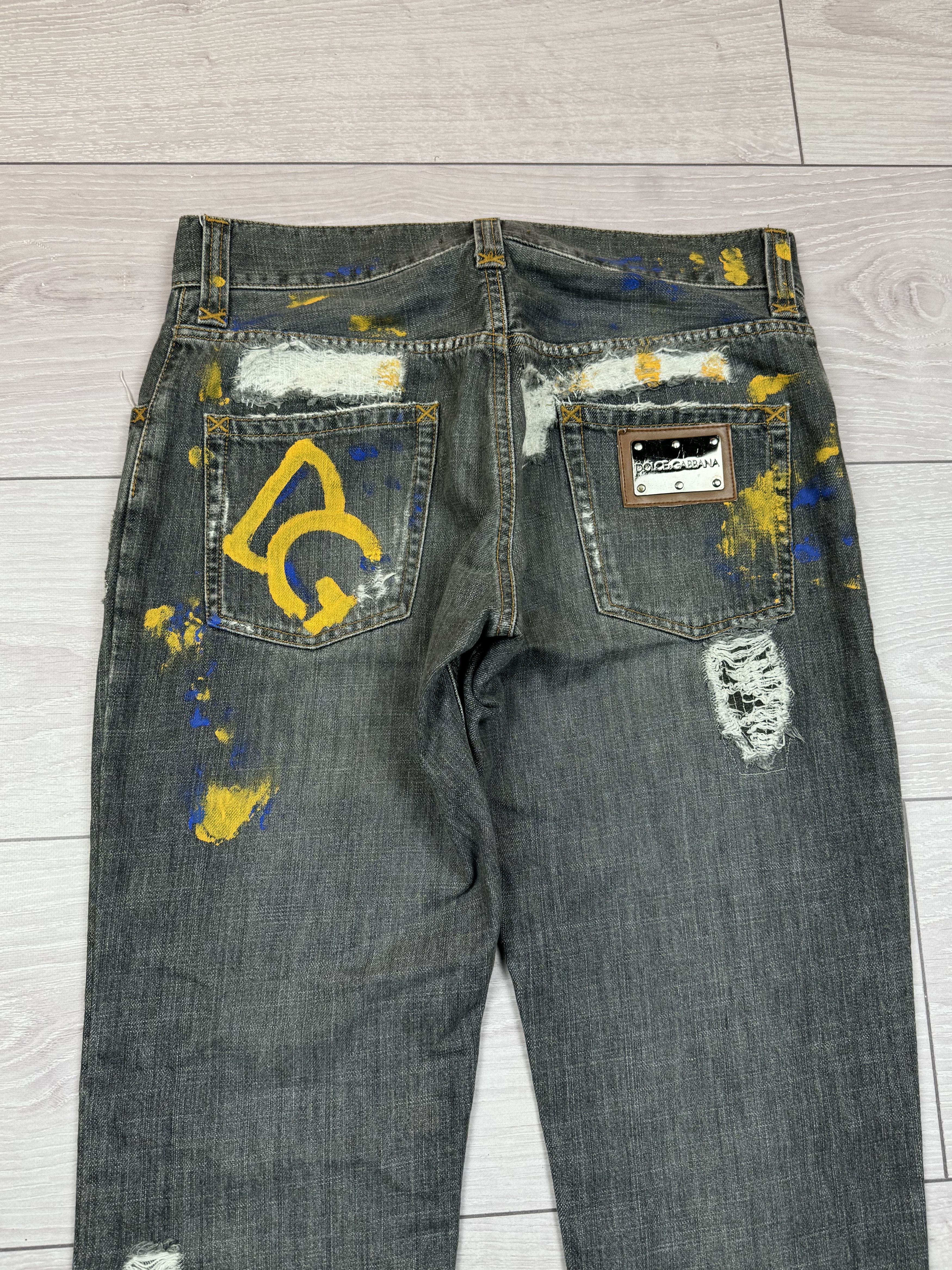 Dolce & Gabbana Dolce & Gabbana printed distressed denim jeans Size US 33 - 11 Thumbnail