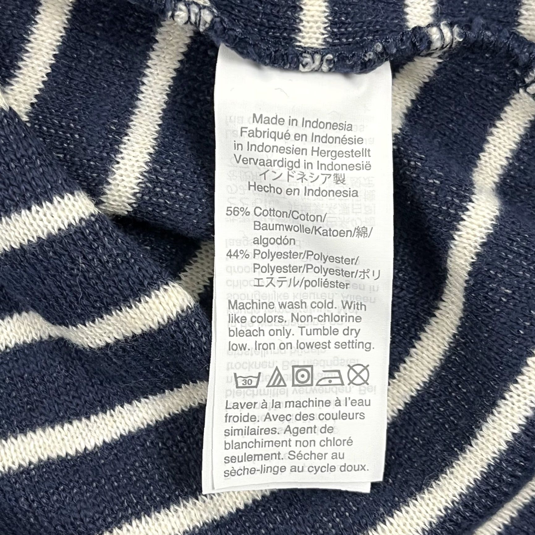 Madewell Madewell Mockneck Sweater Top Striped Womens XS Knits Pullover Gathered Sleeve Dark Nightfall Blue Casual Womens XS Size XS / US 0-2 / IT 36-38 - 7 Thumbnail