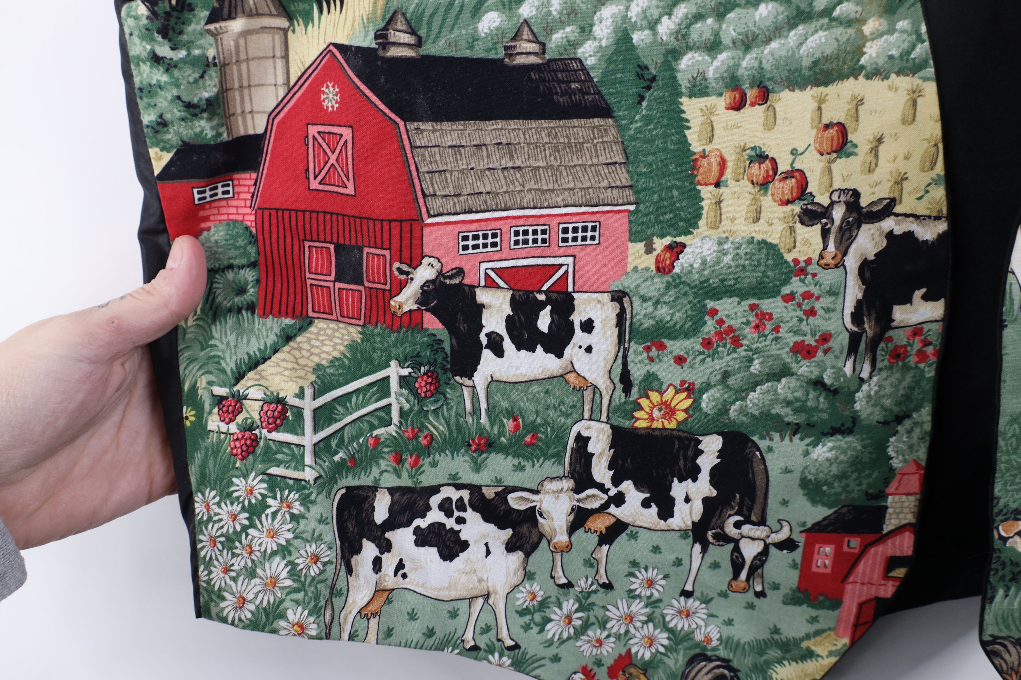 Vintage Vintage 90s Country Farmhouse Animals Open Front Vest Jacket Size L / US 10 / IT 46 - 4 Thumbnail