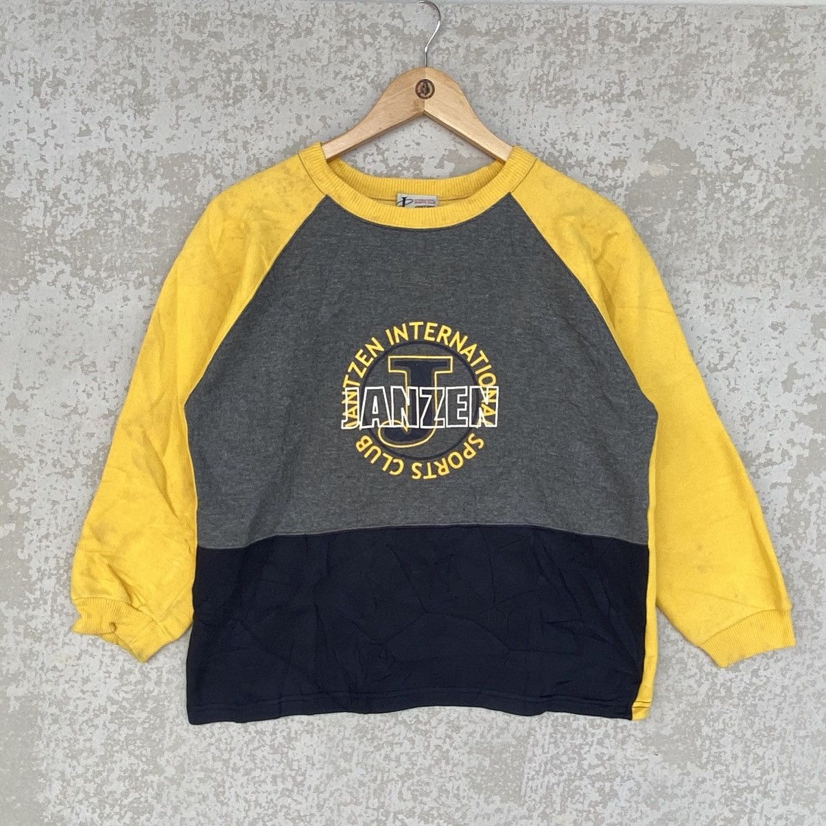 Other Vintage Jantzen Sport Club Printed Sweatshirt Yellow/Gray Size US S / EU 44-46 / 1 - 1 Thumbnail
