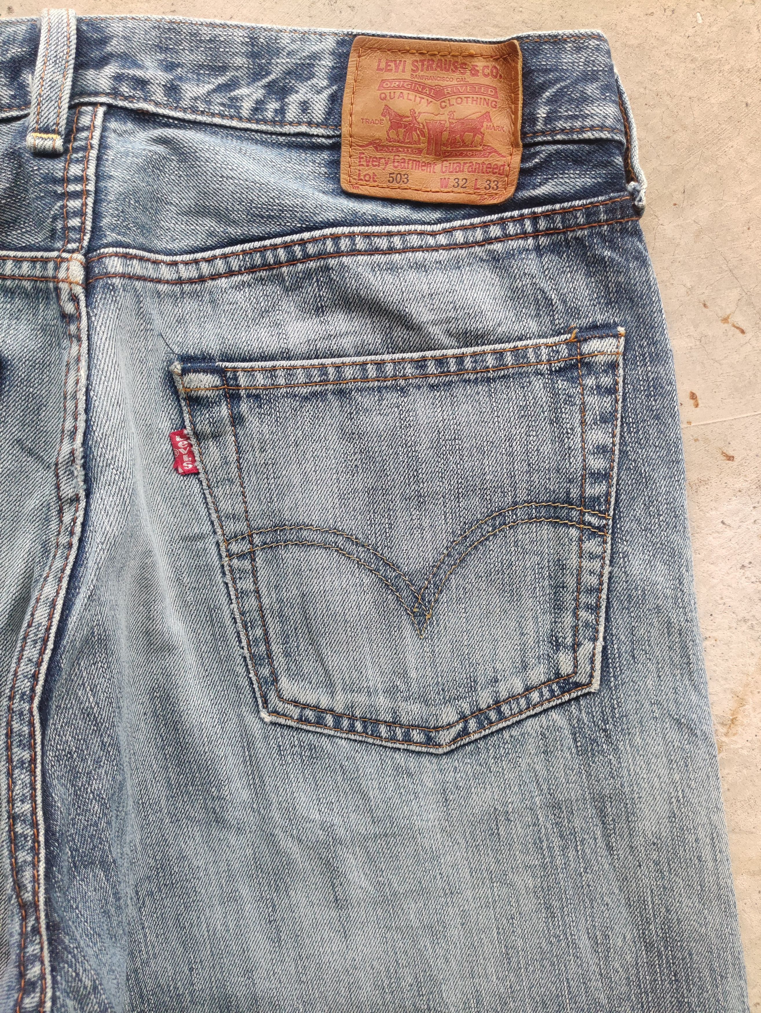 Levi's Vintage Levis 503 Japan Baggy Jean Distressed Faded Size US 32 / EU 48 - 11 Thumbnail