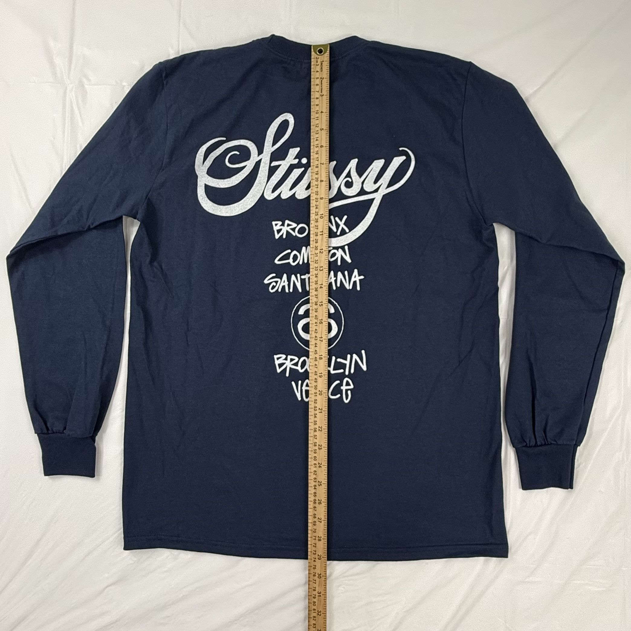 Stussy Stussy World Tour Long Sleeve T-Shirt Navy Blue Mens Medium Size US M / EU 48-50 / 2 - 3 Thumbnail