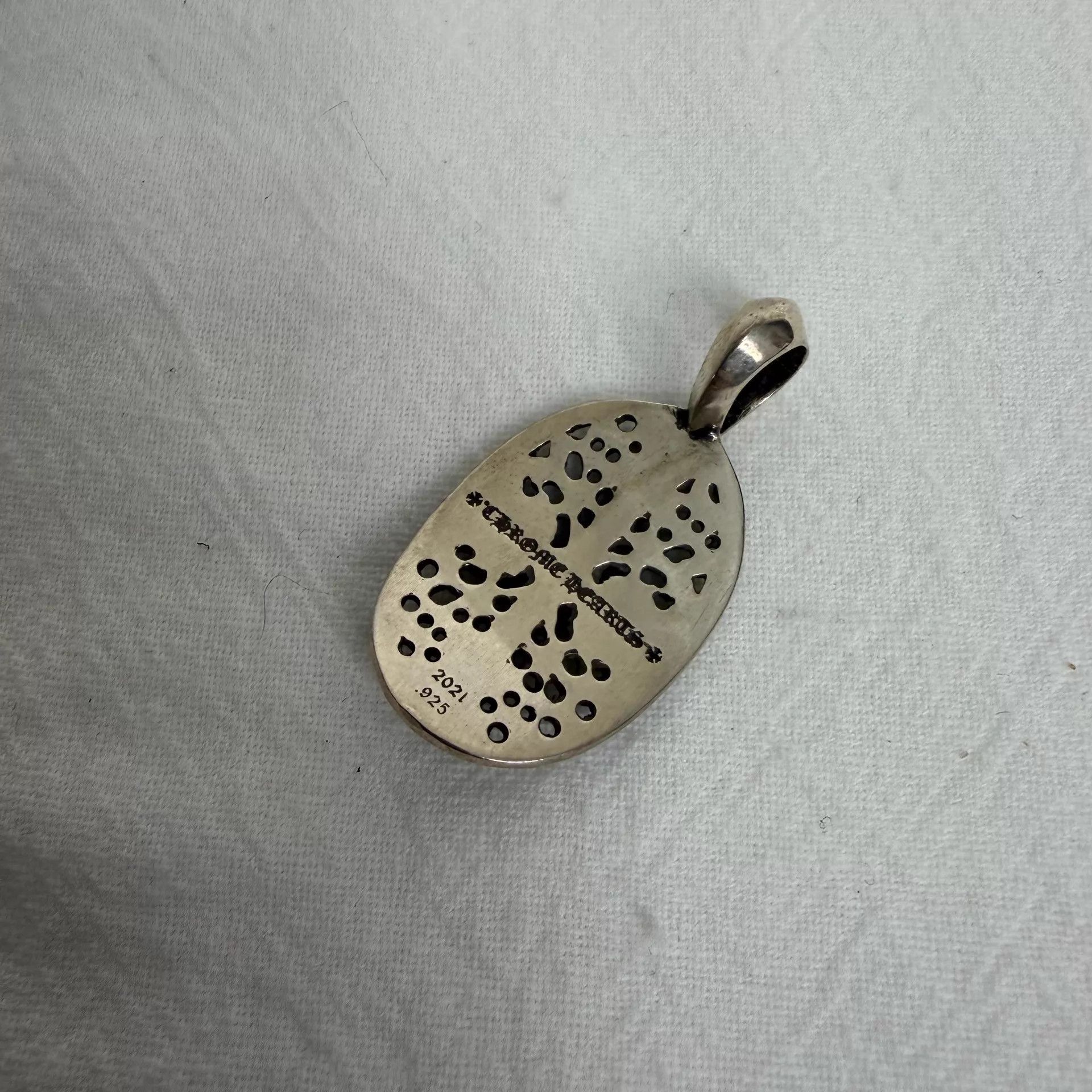 Chrome Hearts Chrome Hearts 925 Silver Oval Guardian Small Pendant Size ONE SIZE - 2 Thumbnail