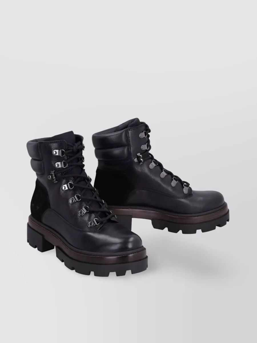 Tory Burch Tory Burch Lug Miller leather boots signature TB monogram Size US 8 / IT 38 - 1 Thumbnail