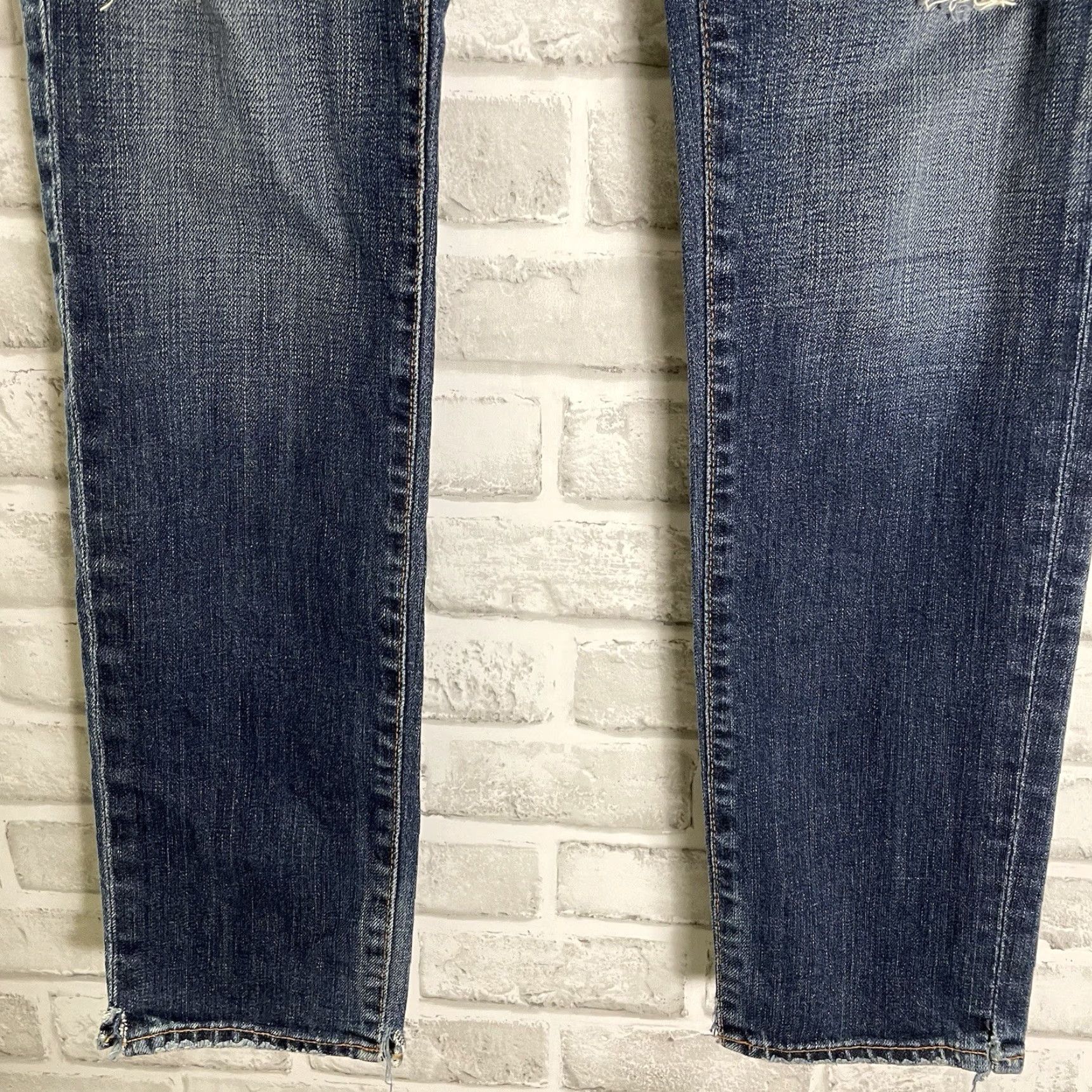 Vintage Adriano Goldschmied The Stilt Jeans Womens 27x29 Distressed Blue Straight Size 27" / US 4 / IT 40 - 3 Thumbnail
