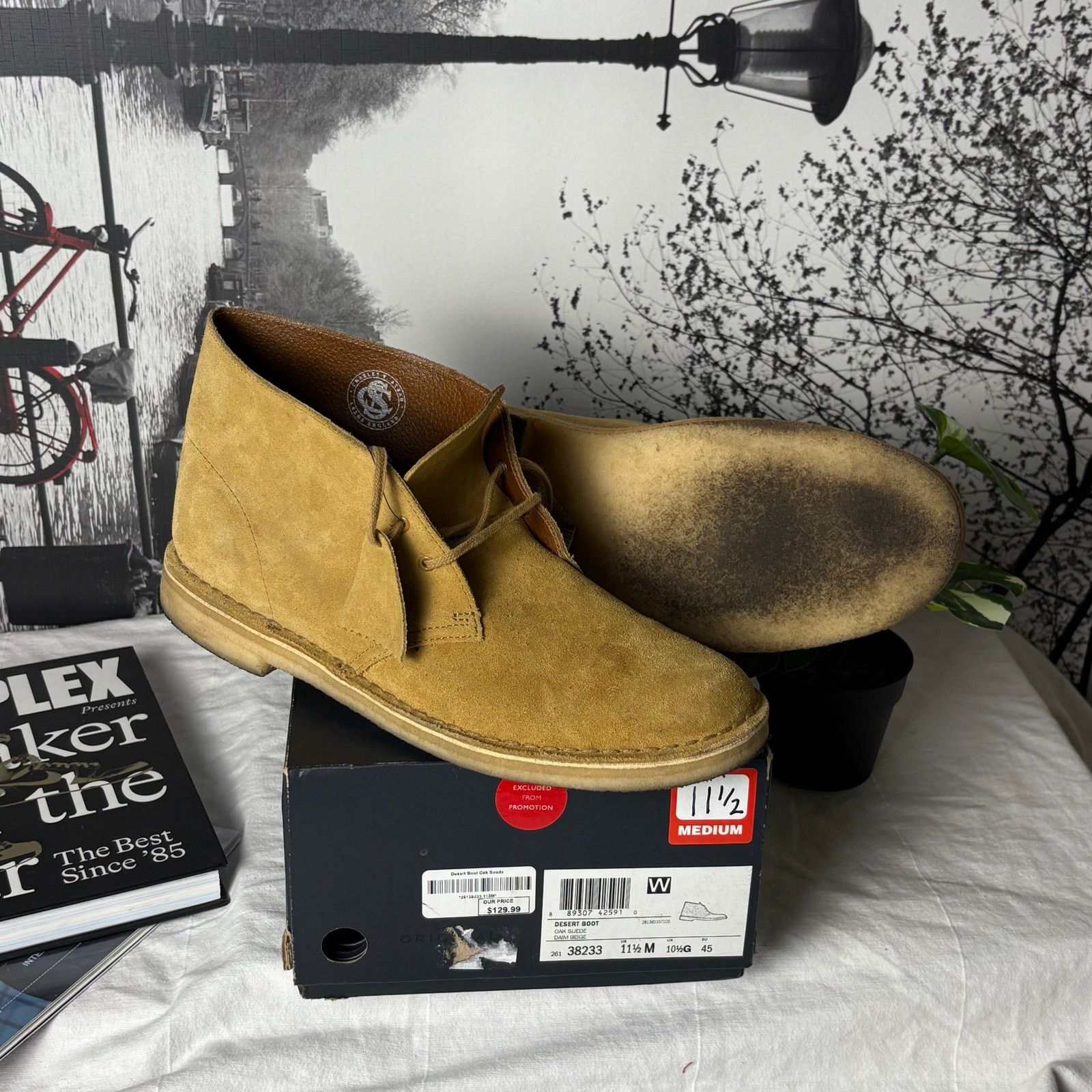 クラークス　Desert Trek Hi 50 ベージュ 8.5 Clarks Clarks Originals Men's Desert Trek Hi 50 Sand Suede