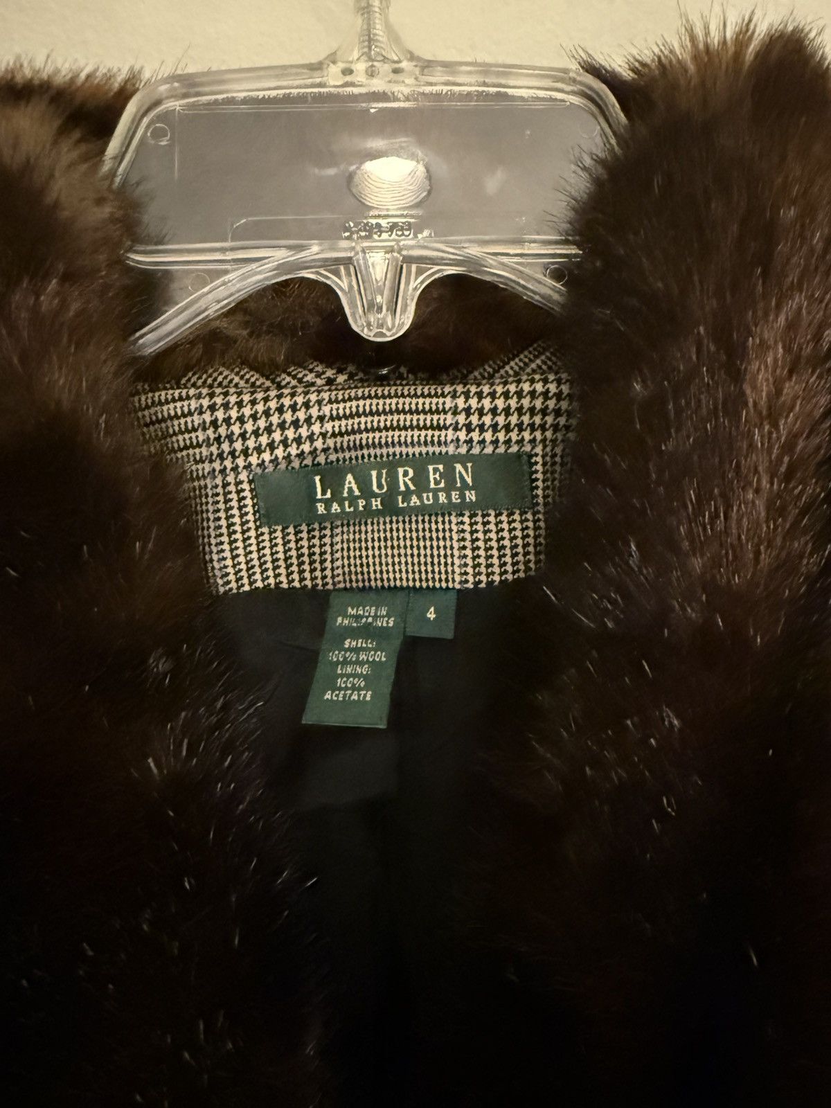 Faux Fur Ralph Lauren Wool Jacket