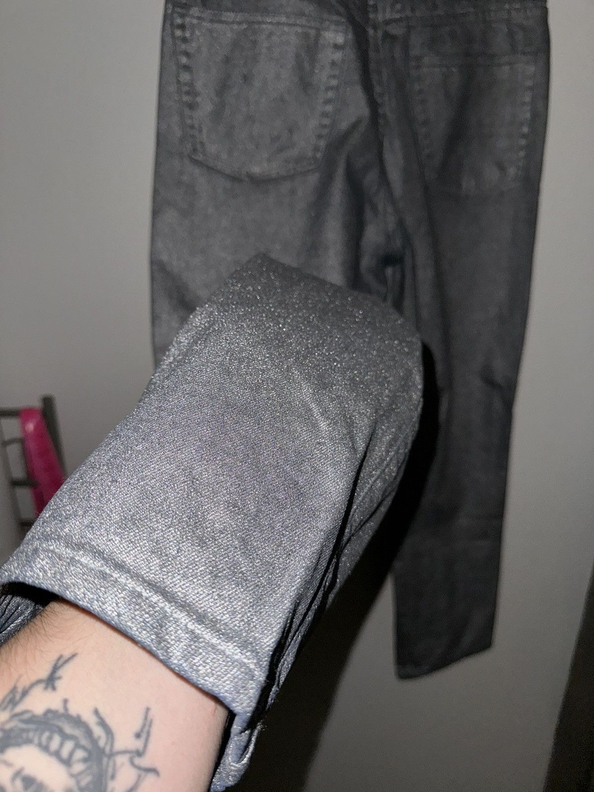 Marithe + Francois Girbaud Silver Reflective Girbaud Jeans Size US 32 / EU 48 - 12 Thumbnail
