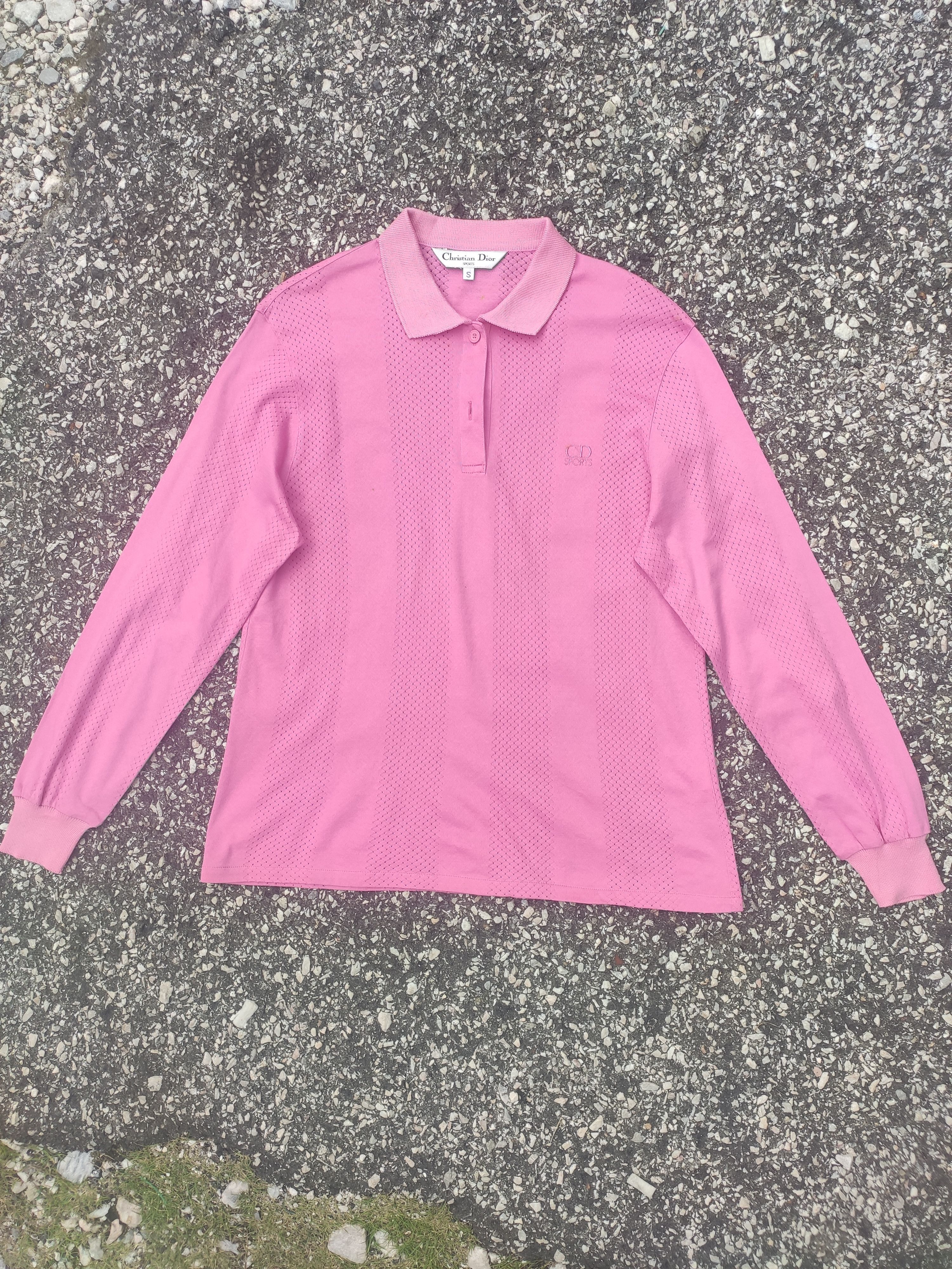 Christian Dior Monsieur Vintage Christian Dior Sports Pink Perforated Polo Size M / US 6-8 / IT 42-44 - 1 Thumbnail