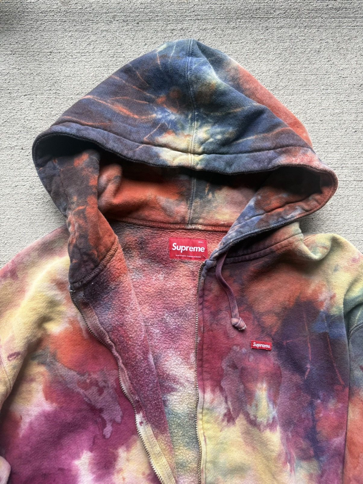 Supreme Supreme Overdyed Small Box Zip Up Hooded Sweatshirt Size US S / EU 44-46 / 1 - 5 Thumbnail