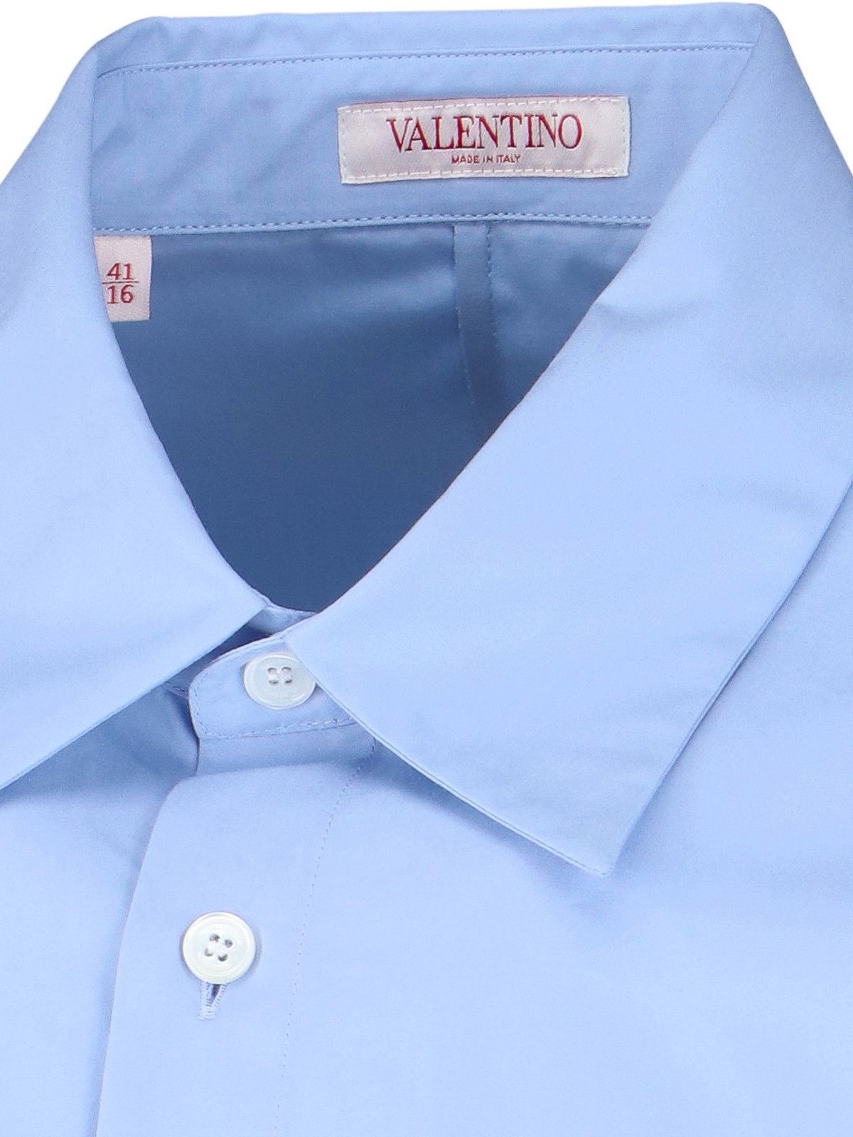 Valentino o1y0525 Logo Solid Color Shirt in Sky Blue Size US M / EU 48-50 / 2 - 4 Thumbnail