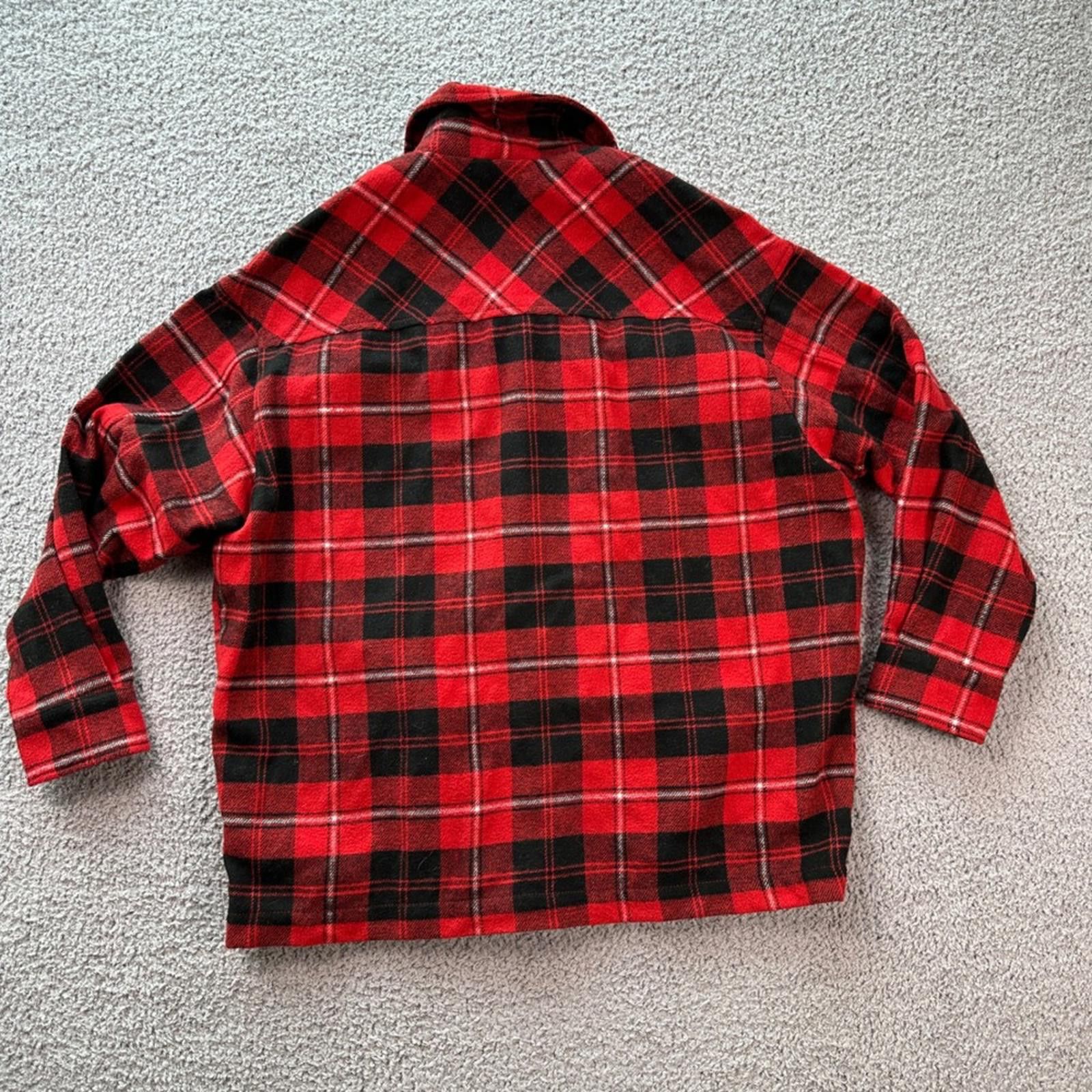 Zara ZARA Plaid Flannel Shirt Jacket Womens S Red Button Up Size S / US 4 / IT 40 - 2 Thumbnail
