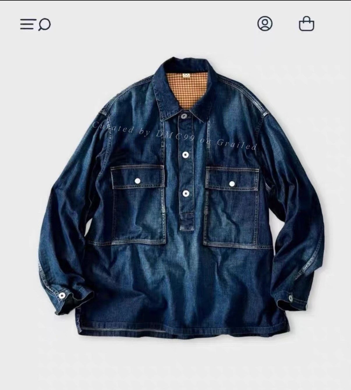 45rpm 45R Japanese Cotton Denim Shirt Size US XL / EU 56 / 4 - 1 Thumbnail
