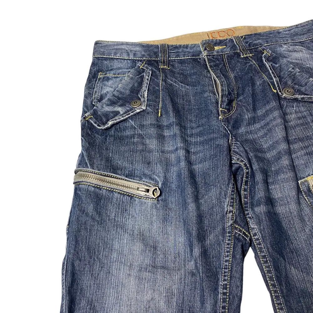 Japanese Brand lcco japanesebrand multizip pocket denim y2k lgb Size US 33 - 10 Thumbnail