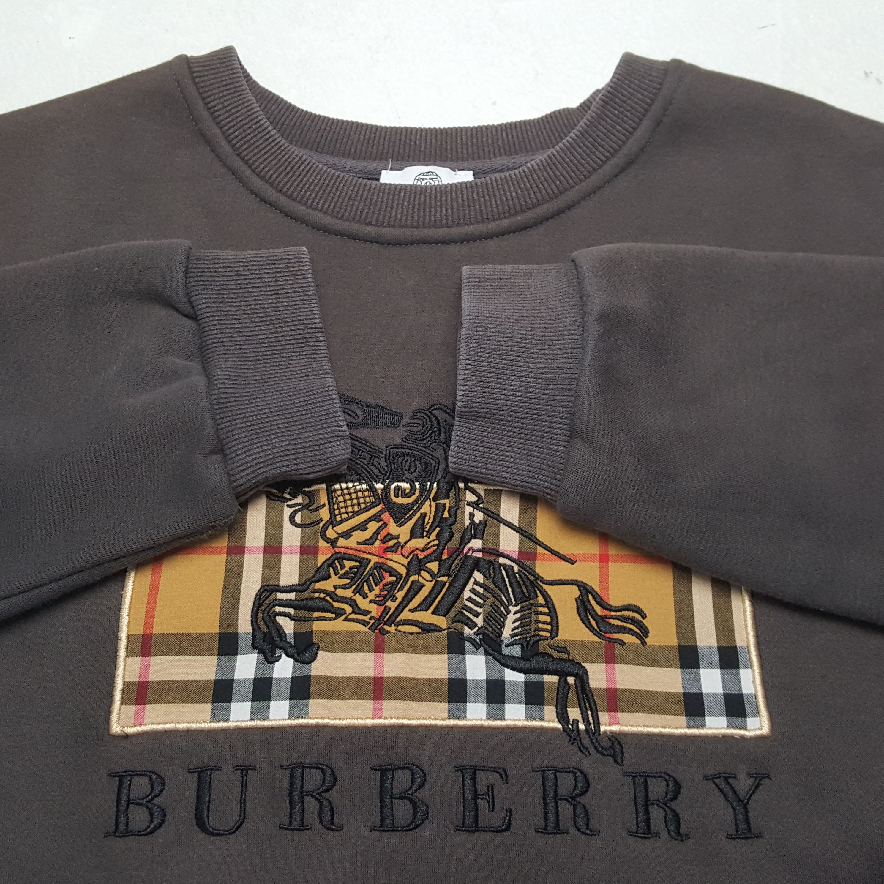 Burberry × Vintage BURBERRY Logo Nova Check Design Sweatshirt C284N3 Size US S / EU 44-46 / 1 - 7 Thumbnail