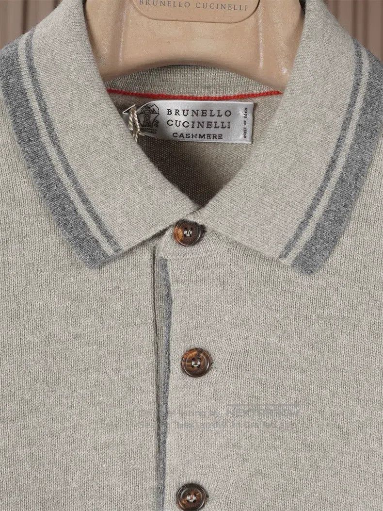 Brunello Cucinelli Brunello Cucinelli Cashmere Polo Shirt Size US M / EU 48-50 / 2 - 3 Thumbnail