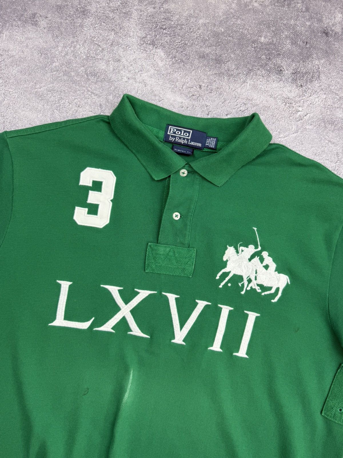 Polo Ralph Lauren Vintage Polo Ralph Lauren LXVII #3 Big Logo Y2K Polo T-Shirt Size US XXL / EU 58 / 5 - 7 Thumbnail