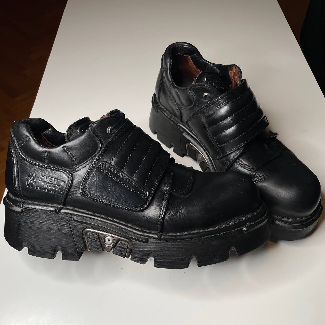 Vintage 90s New Rock M.211-S1 Eu 45 Metallic Reactor Low Boots Punk in Black, Men's (Size 12) — image 4 of 6