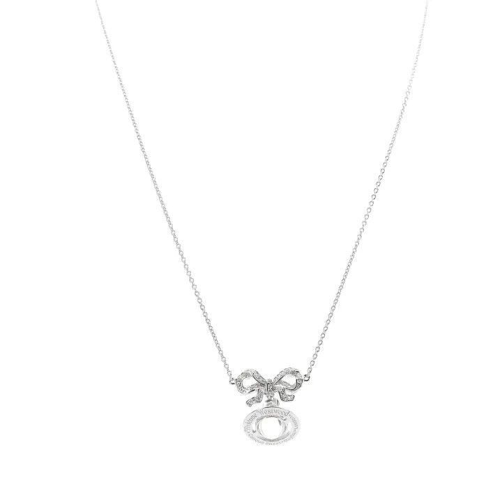 Vivienne Westwood Vivienne Westwood Octavie Silver Bow Pendant Necklace -2507 Size ONE SIZE - 1 Thumbnail